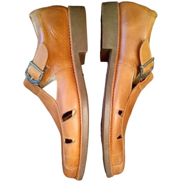 EUC | Sandro Moscoloni | Tan Leather Shoe Sandal | Size 13D main image 5